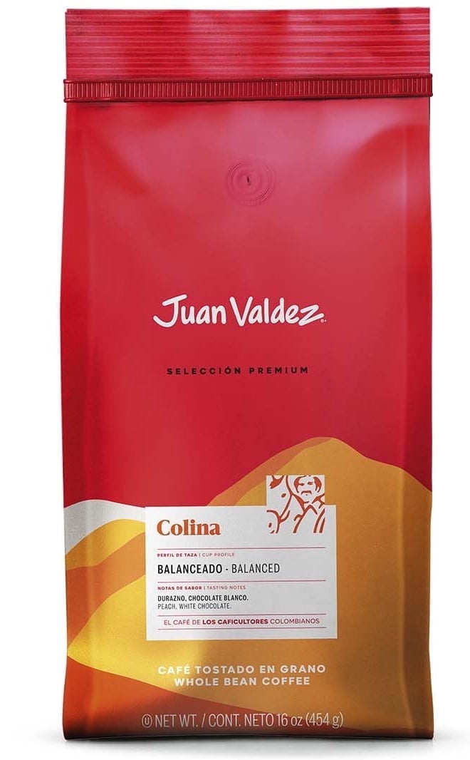 Juan Valdez Colina Whole Bean Coffee, Balanced Roast 16 OZ Premium