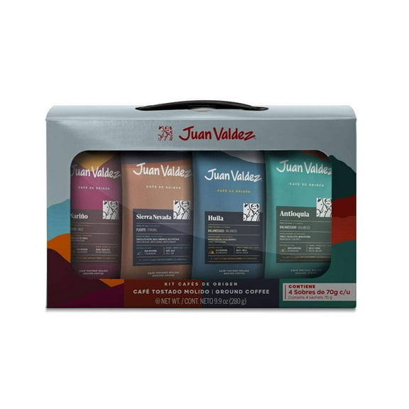 Juan Valdez Coffee of Origin Colombian Ground Coffee - Kit x 4 Sachets 280 g