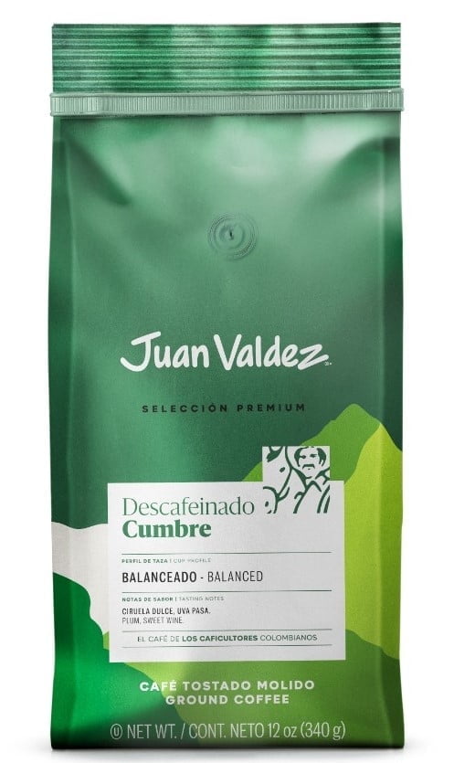 Juan Valdez Cumbre Decaf Ground Coffee 12oz