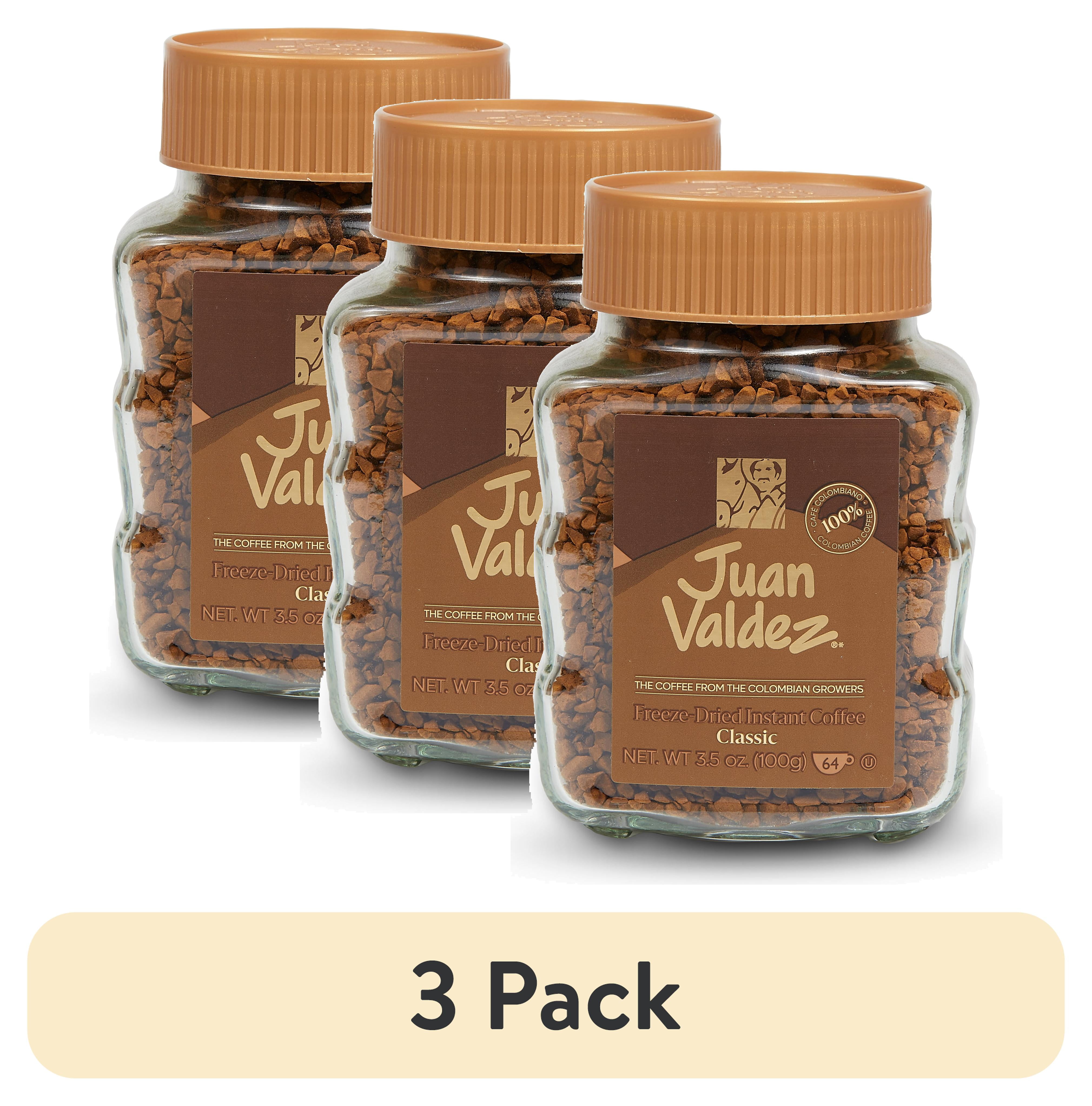 (3 pack) Juan Valdez Instant Coffee, Classic Freeze Dried, 3.52 oz