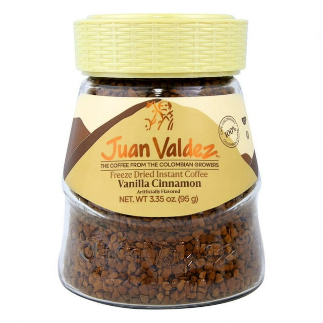 Juan Valdez VanillaCinnamon Natural Caffeinated Instant Coffee, 3.35
