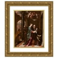 thumbnail image 1 of Juan de Valdés Leal 12x14 Gold Ornate Wood Frame and Double Matted Museum Art Print Titled - The Visitation (1673), 1 of 4