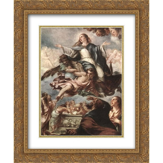 Juan de Valdes Leal 2x Matted 20x24 Gold Ornate Framed Art Print 'Assumption of the Virgin'