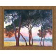 thumbnail image 1 of Juan-les-Pins 34x28 Large Gold Ornate Wood Framed Canvas Art by Claude Monet, 1 of 2