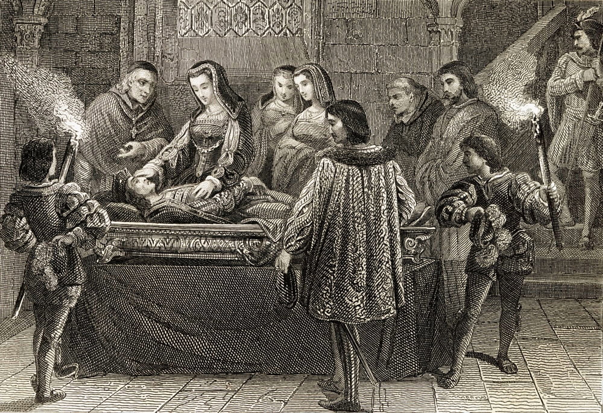 Juana La Loca And Felipe El Hermoso 1478-1506 The Death Of Felipe El Hermoso Canvas Art - Ken Welsh Design Pics (18 x 12)