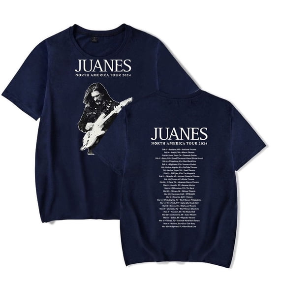Juanes Merch T-shirt Tour Printed Logo Unisex Short Sleeve Fashion Casual Summer Shirt T-shirt