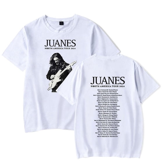 Juanes Merch T-shirt Tour Printed Logo Unisex Short Sleeve Fashion Casual Summer Shirt T-shirt