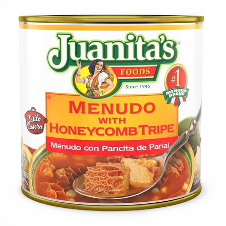 (2 pack) Juanita’s Foods Ready to Serve Menudo with Honeycomb Tripe Soup, 25 oz Can