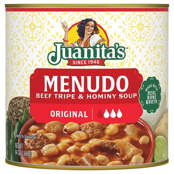 Juanita’s Foods Ready to Serve Original Menudo Soup, 94 oz Can