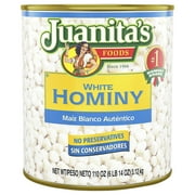 Juanita’s Foods White Hominy, 110 oz, Can