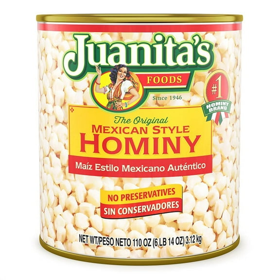 Juanita's Mexican Style Hominy, 110 oz (Pack of 4)