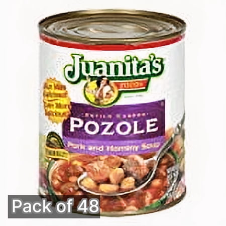 Juanita's Pozole Rojo, Red Chile and Hominy Soup with Pork 25 oz Can (Pack of 48)