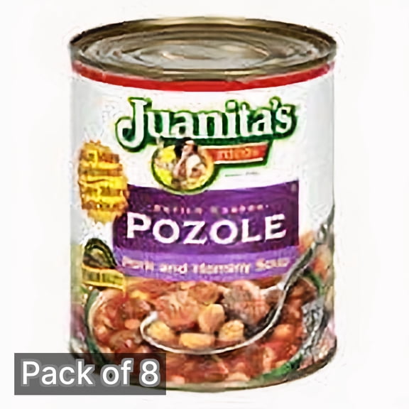 Juanita's Pozole Rojo, Red Chile and Hominy Soup with Pork 25 oz Can (Pack of 8)