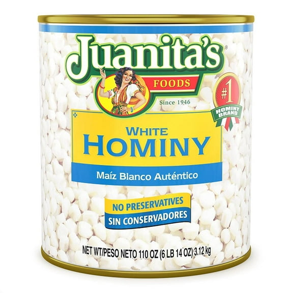 Juanita's White Hominy, 110 oz (Pack of 2)