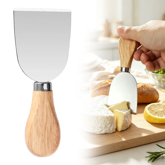 Juaoua Cheese Knife Set for Charcuterie Board with Wooden Handle,Mini Premium Cheese Tools,Stainless Steel Cheese Knife and Fork Set for Cutting Boards,Multifunctional Kitchen Gadget