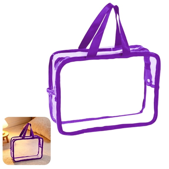 Juaoua Clear Toy Storage Bags with Zippers & Frame,Travel Organizer Pouch,Waterproof & PVC Material,Large Toy Organizer Bags for Organizing Board Game Or Building Blocks,Travel Essentials