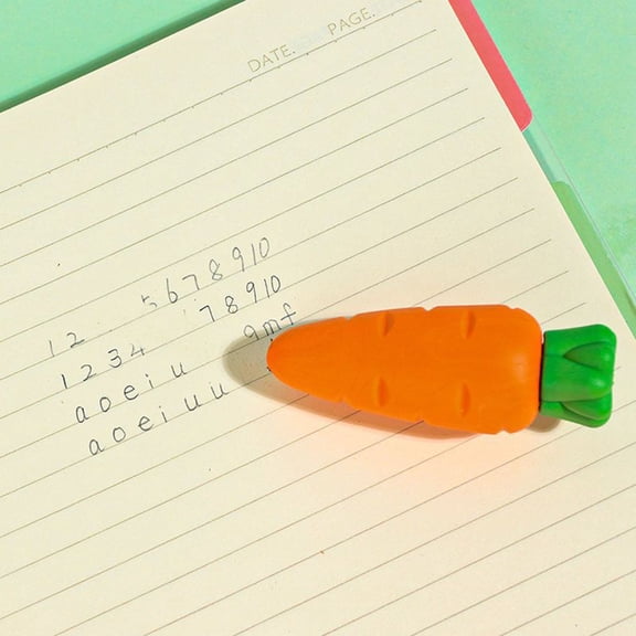 Juaoua Cute Carrot Shaped Erasers,Realistic Vegetable Rubber Eraser,Supplies Creative Novelty Erasers for Classroom Rewards and Easter Party Favors