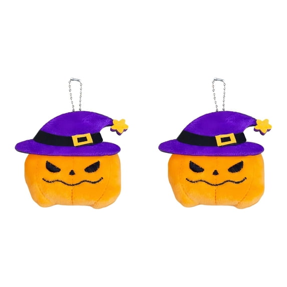 Juaoua Funny Halloween Pumpkin Plush Doll,Halloween Stuffed Animal Plush Toys,Small Pumpkin Keychain Pendant Soft Stuffed Toys for Backpack Purse Key Ring Halloween Party DIY Decoration