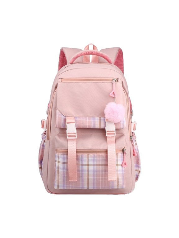 Plaid Patchwork Cute Backpack,Quilted Backpack for Teen,Large Corduroy Bookbag with Multi-Pocket Design,Ideal For Park,Travel, Picnic And Daily Outdoor Activities
