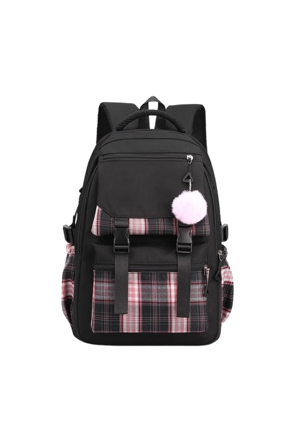 Plaid Patchwork Cute Backpack,Quilted Backpack for Teen,Large Corduroy Bookbag with Multi-Pocket Design,Ideal For Park,Travel, Picnic And Daily Outdoor Activities