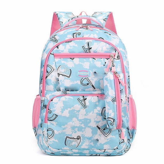 Juaoua School Backpack for Teen Girls and Boys, Large Laptop Bookbag, Casual Daypack,Pink