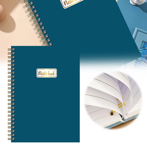 Juaoua Spiral Notebook Journal with Removable Dividers Tabs,Pretty Hardcover Notebook Journal,College Ruled, Perfect for Study and Office Organization, Office Supplies,Blue