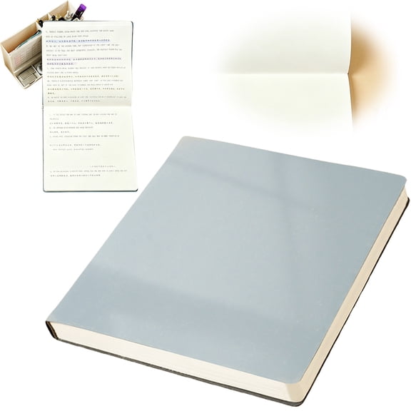 Juaoua Square PU Leather Blank Notebook With Ribbon Bookmark,228 Pages Square Graph Quad Ruled Notebooks,Perfect For Personal Use,Work,Classroom,Or As A Thoughtful For Friends,7.9"×8.11",Light Blue