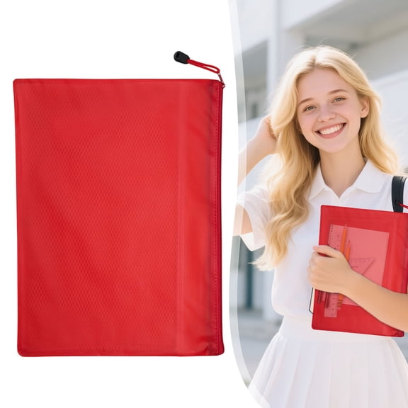Juaoua life Portable Plastic File Folder, Large Capacity Transparent Document Organizer Pouch with Zipper Closure Fit Letter/a4 Size for Office Home And Travel Accessories,