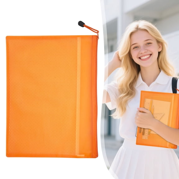 Juaoua life Portable Plastic File Folder, Large Capacity Transparent Document Organizer Pouch with Zipper Closure Fit Letter/a4 Size for Office Home And Travel Accessories,