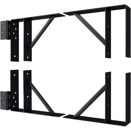 Jubest 26 in- 60 in x 72 in, Steel Powder-coated Heavy Duty, Anti Sag Wood Bracket