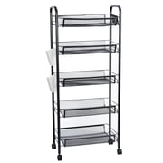 Jubilant 3/4/5-layer stackable metal mesh fruit and vegetable storage basket, with 360 degree wheels that are easy to move, suitable for kitchens, pantries, and bathrooms