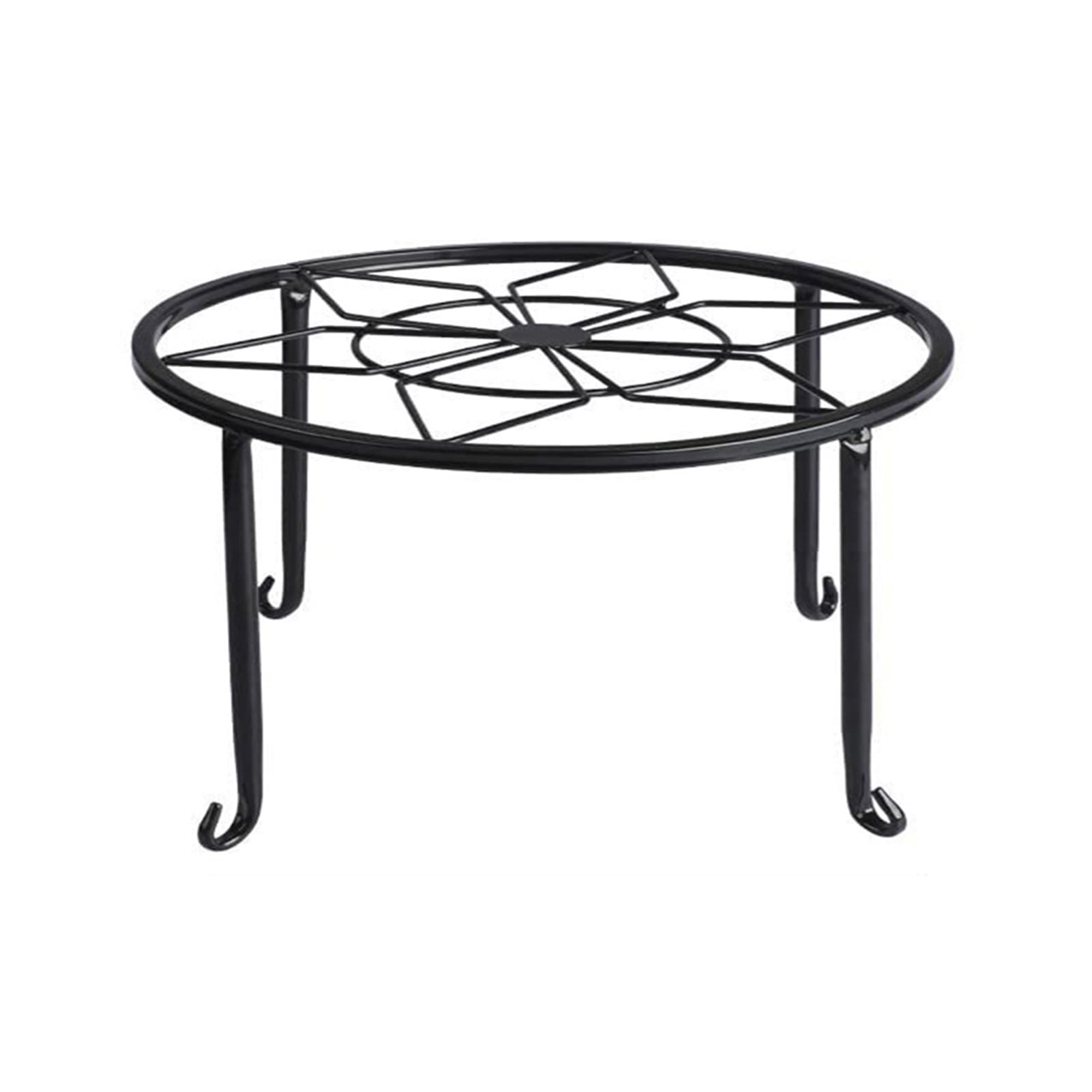 Jubilant 4 Pcs Metal Plant Stand Round Heavy Duty Flooring Type Flower ...