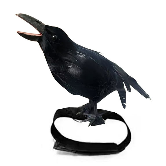Jubilant  Black Decoration for Yard Lifesize Realistic Black Crow Decoration Halloween Prop with Bendable Feet for Indoor/outdoor for Haunted for Halloween