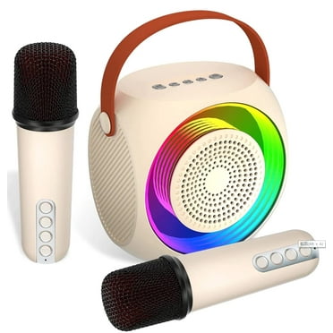 Jubilant Bouquet Mini Portable Bluetooth Karaoke Speaker with 2 Microphones, Pink