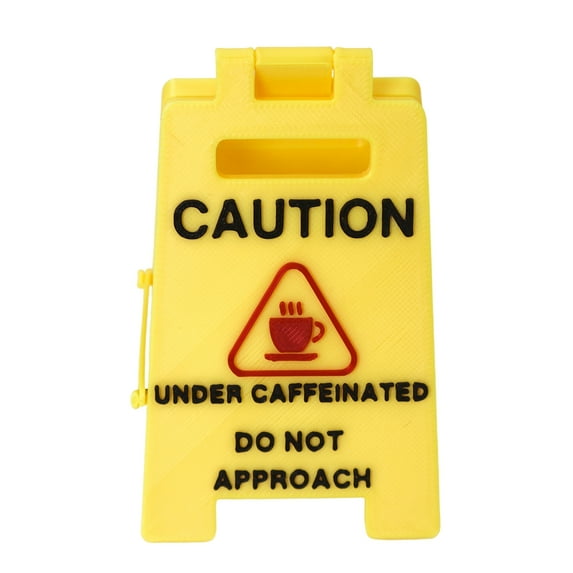 Jubilant  Funny Desk Decor Office Desk Sign Gag Gift Caution Overstimulated Desk Sign Funny Office Decor Gag Gift for Coworkers for Workspaces for Teammates