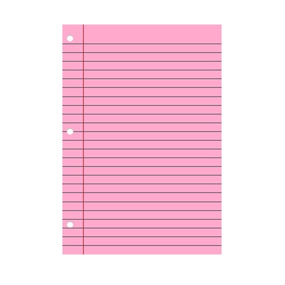 Jubilant Loose Paper 200 Sheets Quality College Ruled Paper 200 Sheets Loose Paper 8 X 10.5 College Ruled Ink Penetration Proof 3-hole Punched for Notebooks