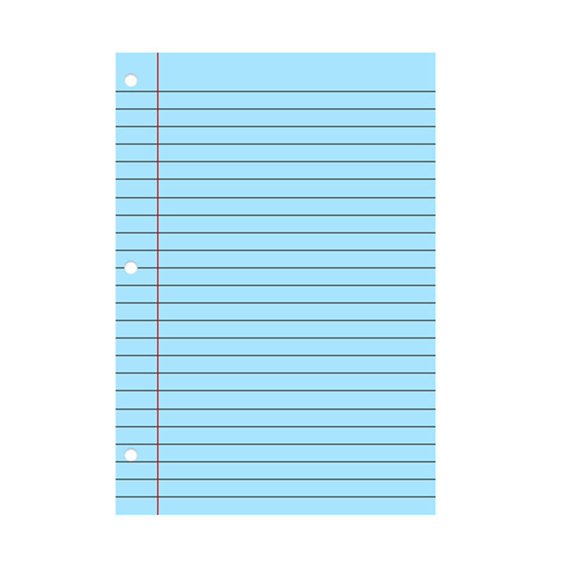 Jubilant Loose Paper 200 Sheets Quality College Ruled Paper 200 Sheets Loose Paper 8 X 10.5 College Ruled Ink Penetration Proof 3-hole Punched for Notebooks