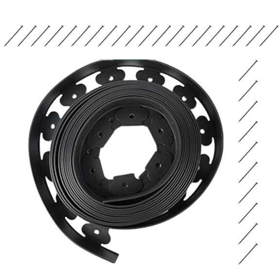 Jubilant No Dig Landscape Edging Kit with Nails Smooth Wear Resistant Simple Installation L-Shaped Landscape Edging Kit Grass Stone Isolation Belt