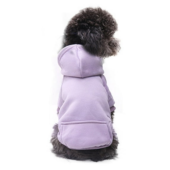 Jubilant  Solid Color Dog Hoodie Pet Dog Hoodie Winter Solid Color Hooded Sweatshirt Sporty Pullover Design with Pocket Warm Windproof Pet Apparel for Breeds