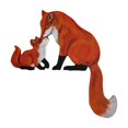 thumbnail image 1 of Jubilant Wooden Fox Door Frame Decoration Mother Son Animal Door Corner Sign Home Office Front Door Edge Topper Sitter Ornament, 1 of 7