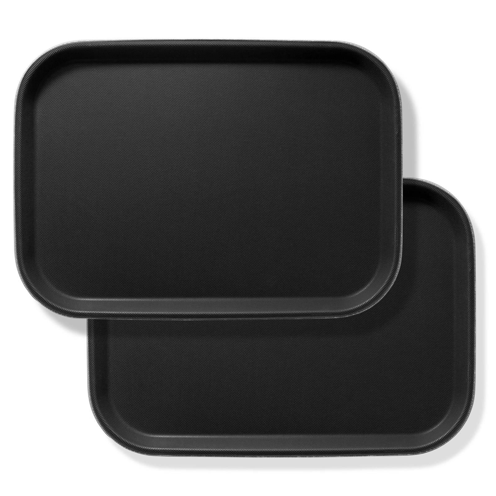 Jubilee 10" x 14" Restaurant Serving Trays (Set of 2), Black NSF