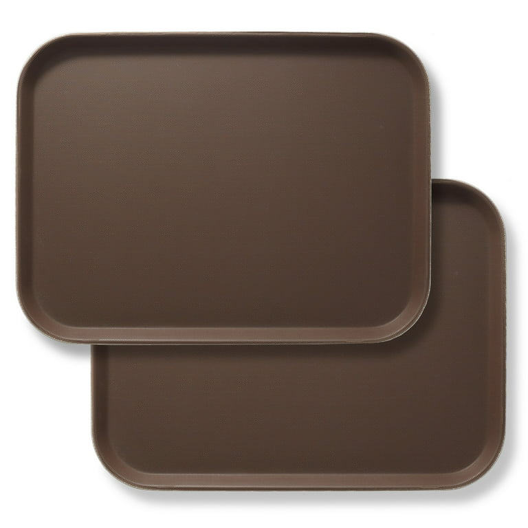 Serving Trays 24395 Brown Plastic Fast Food Tray, 12 By 16-Inch, (Set Of 6)