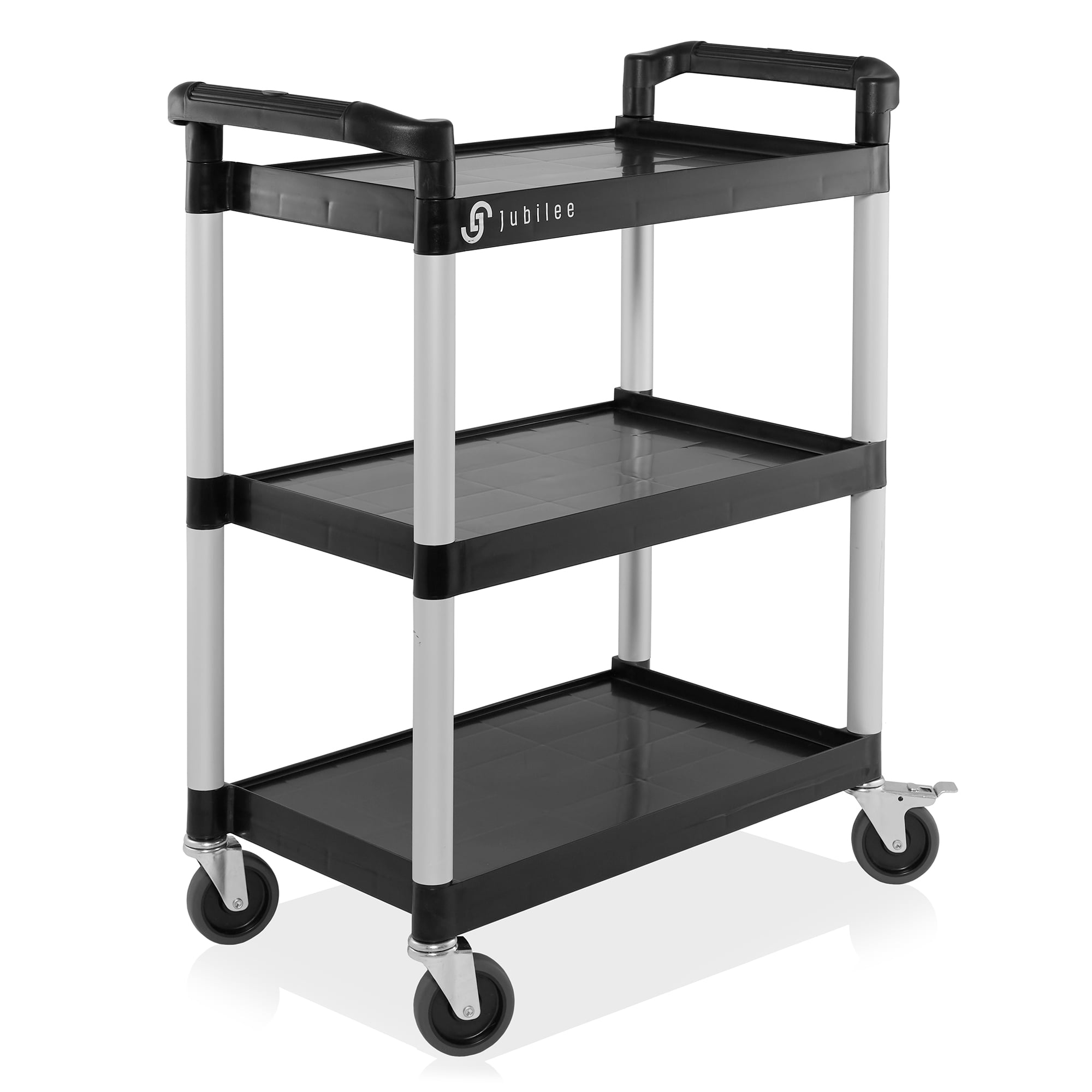 Dropship Household Commercial 3-Tier Utility Service Cart With Flat Handle  to Sell Online at a Lower Price