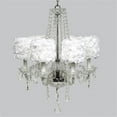 thumbnail image 1 of Jubilee Collection 79066-2421 Glass 6 Light Middleton Chandelier with White Rose Garden Drum Shades, 1 of 1