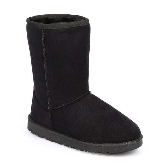 Jubilee DB50 Women Suede Round Toe Fur Lining Lug Sole Winter Boot