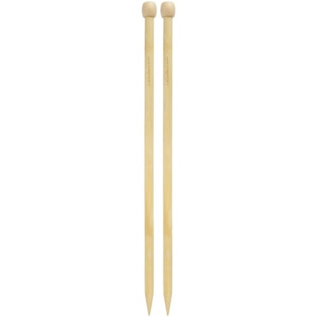 JubileeYarn 12.5" SinglePoint Bamboo Knitting Needles - 2mm - Natural