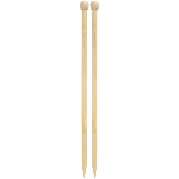 JubileeYarn 12.5" SinglePoint Bamboo Knitting Needles - 5mm - Natural