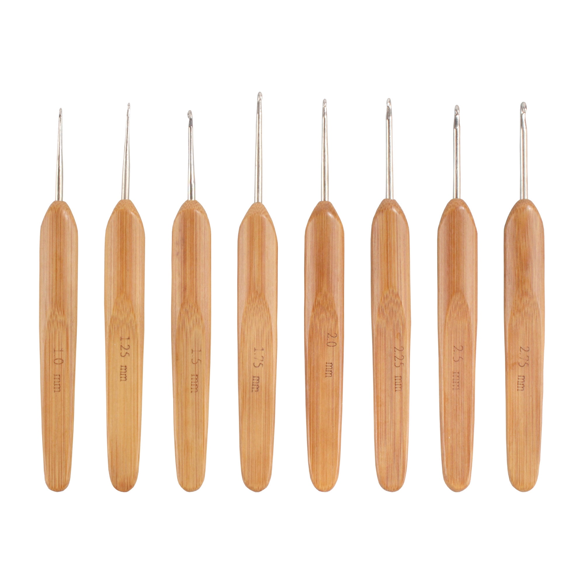JubileeYarn Bamboo and Metal Crochet Hooks - Carbonized Brown