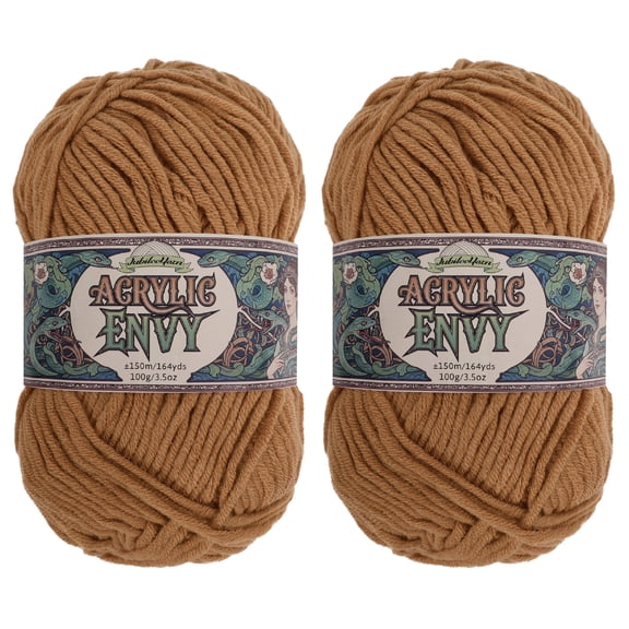 JubileeYarn Acrylic Envy Yarn - 100g/Skein Bulky Acrylic - Sloth - 2 Skeins