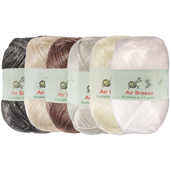 JubileeYarn Air Breeze Yarn - Fine Weight Acrylic - 50g/Skein - Summer Swirl Colorway - 6 Skeins